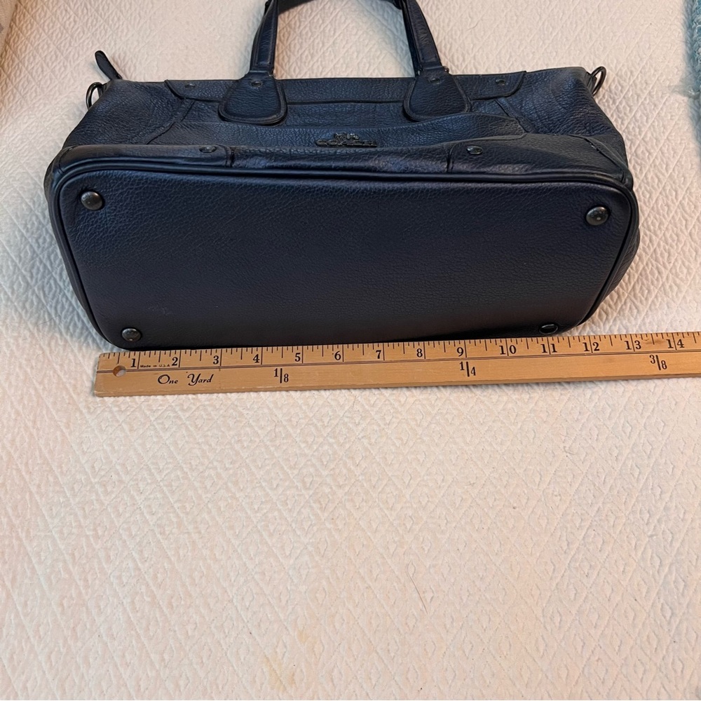 COACH Mickie Satchel Pearlised Blue Leather - Picture 15 of 16